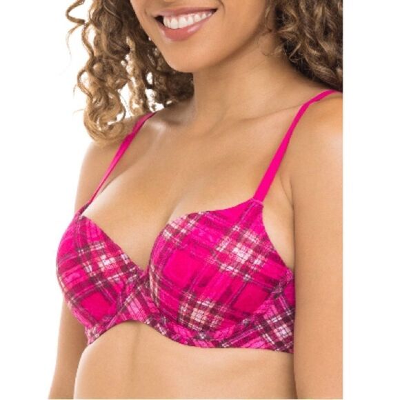 WOMEN’S JUNIORS FLORAL Lace Push Up Bra With Convertible Straps Size 34DD - Picture 4 of 6